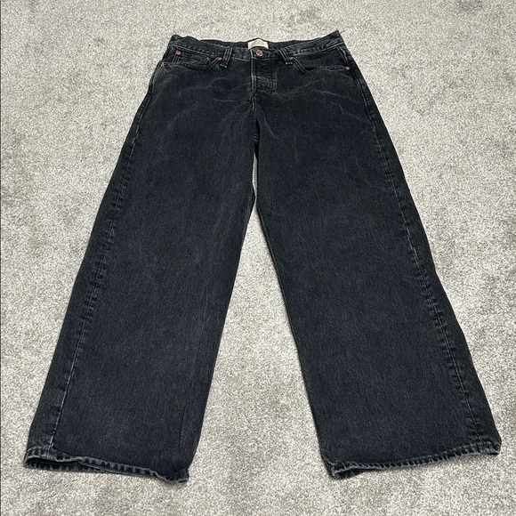 Jack & Jones Dave Baggy Wide Fit Black Jeans - Picture 3 of 6